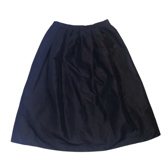 Elegant Satin Tulle Black Long Midi Skirt Size Large Poofy Flowy Evening Party - Picture 1 of 11